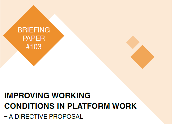 Briefing Paper 103 – Improving working conditions in platform work