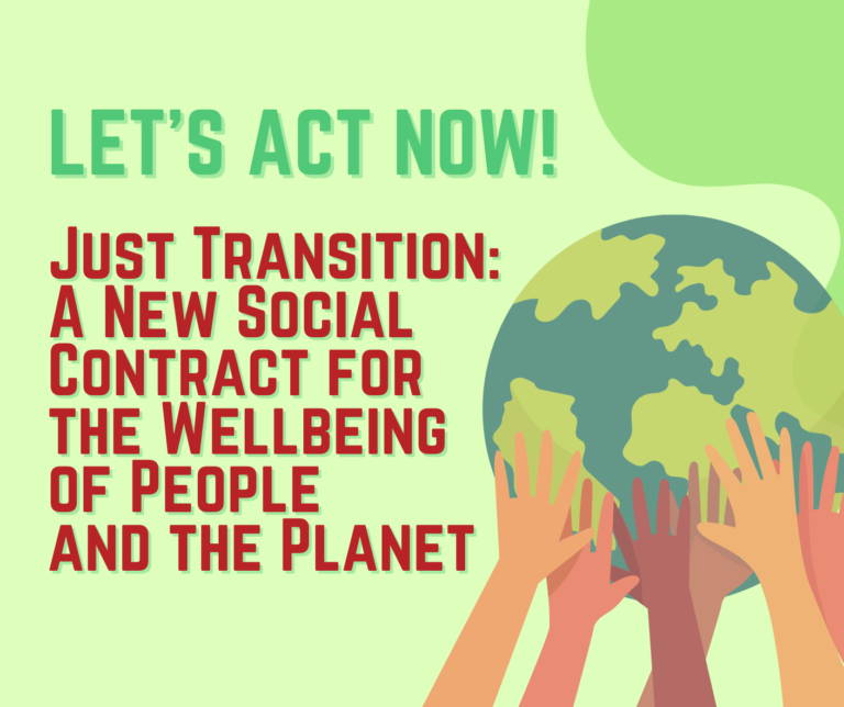 Call To Action | Just Transition: A New Social Contract for the Wellbeing of People and the Planet