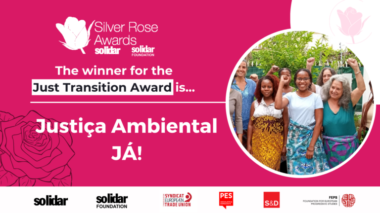 The Silver Rose Just Transition Award goes to… Justiça Ambiental JÁ!