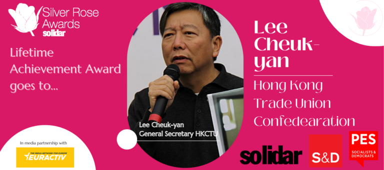 The Silver Rose Lifetime Achievement Award goes to… Lee Cheuk-yan!