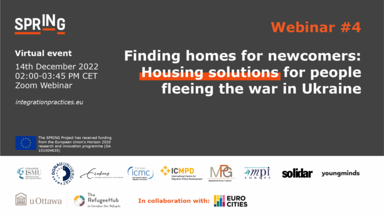 SPRING Webinar on “Finding homes for newcomers: Housing solutions for people fleeing the war in Ukraine”