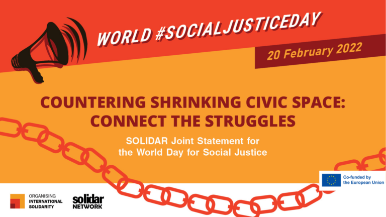 Countering Shrinking Space through SOLIDAR Members’ Actions | Global Week of Action 2022