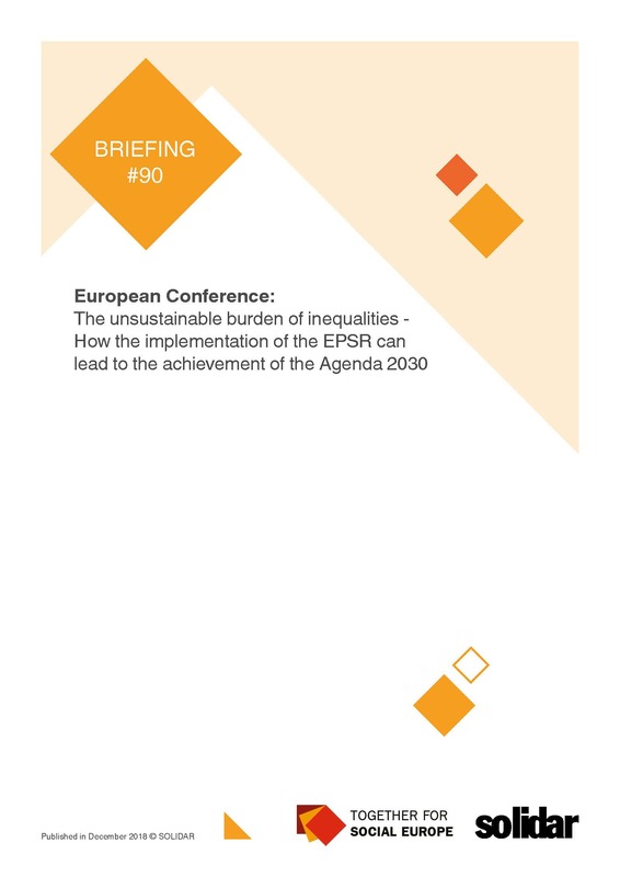 European Conference: The unsustainable burden of inequalities – How the implementation of the EPSR can lead to the achievement of the Agenda 2030