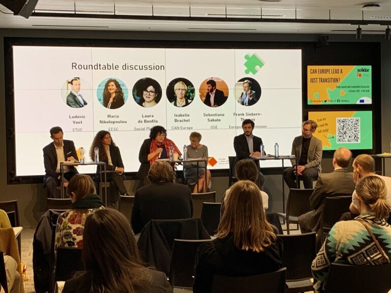 Event report – Can Europe lead a Just Transition? Study launch and roundtable discussion
