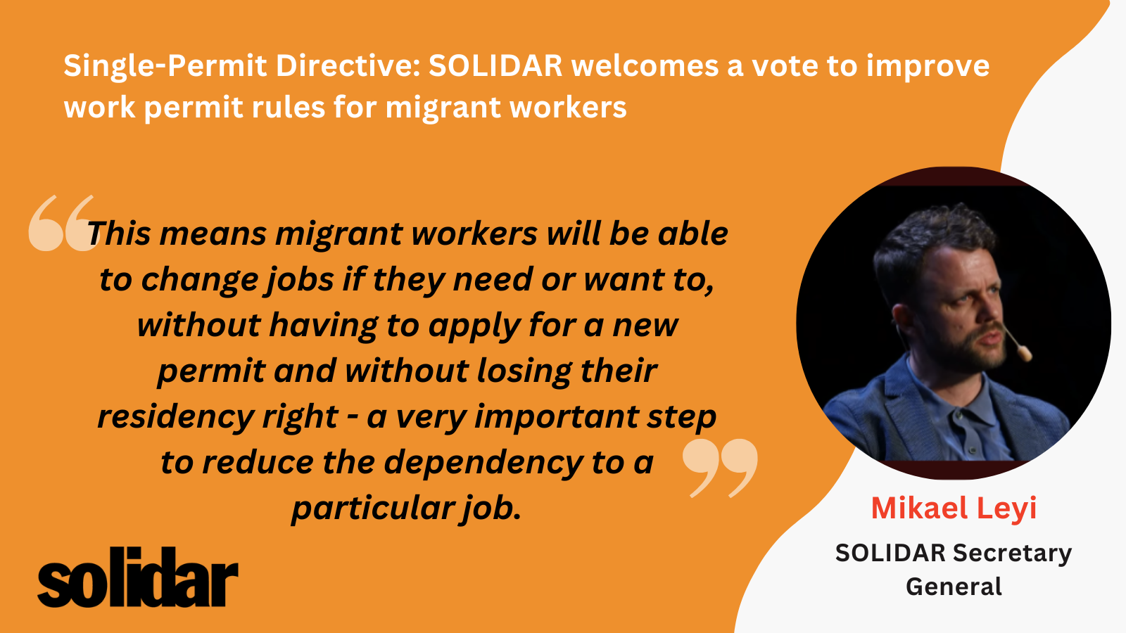 Single-Permit Directive: SOLIDAR welcomes a vote to improve work permit rules for migrant workers