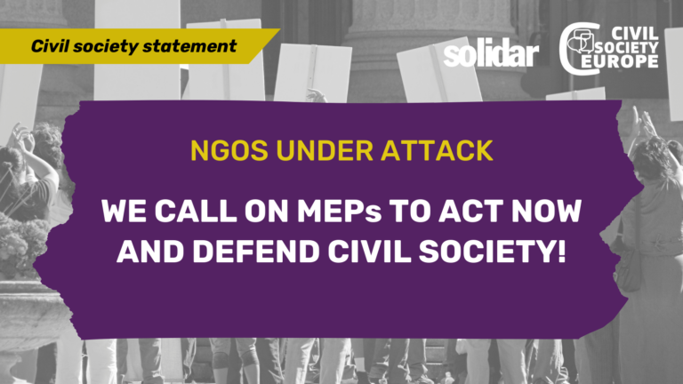 Joint Statement: Attacks on NGOs in the European Parliament MUST STOP