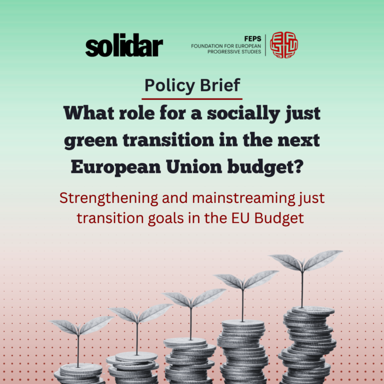 What role for a socially just green transition in the next European Union budget?  