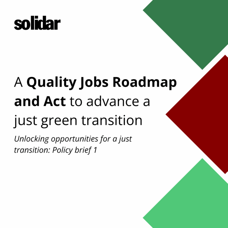 Unlocking opportunities for a just transition: Policy brief series