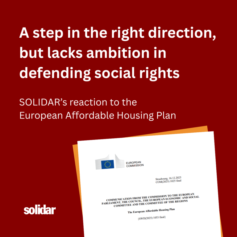 European Affordable Housing Plan – SOLIDAR’s reaction from a social rights perspective 
