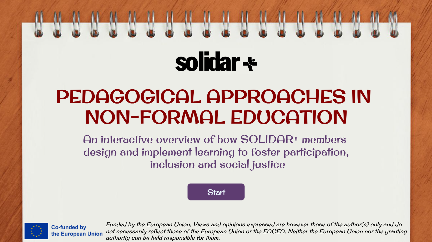 SOLIDAR+
PEDAGOGICAL APPROACHES in NON-FORMAL EDUCATION