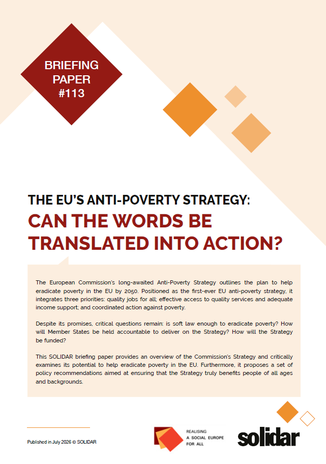 The EU’s anti-poverty strategy: can the words be translated into action?